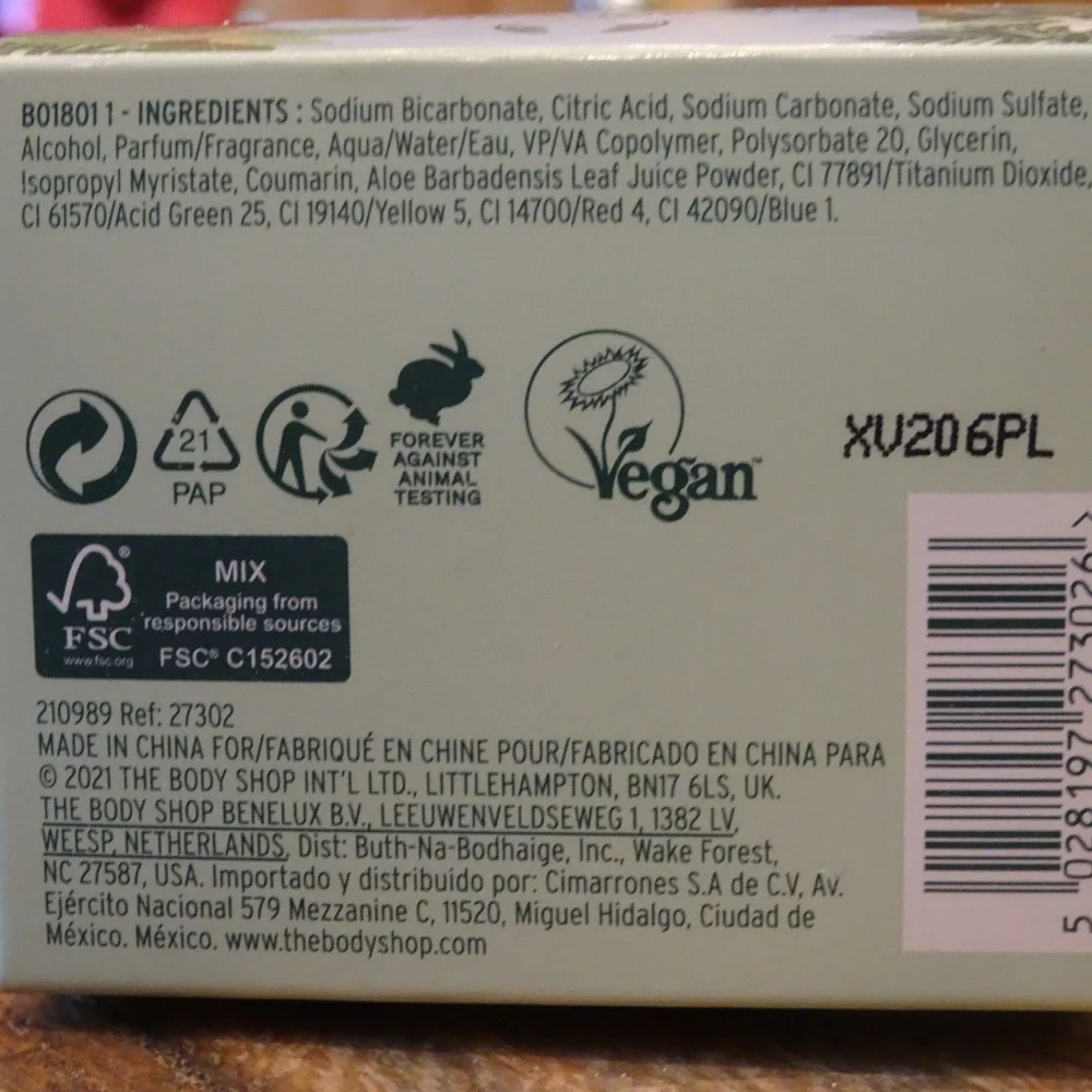 NEW! The Body Shop Vegan Wild Pine Fragranced Bath Bomb - Pine, Mint, Sandalwood